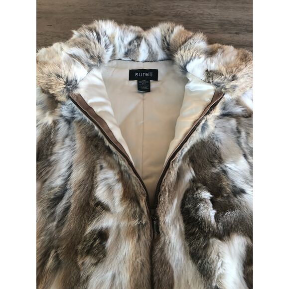 Surell Rabbit Fur Vest in White Heather - S/M - Picture 5 of 5